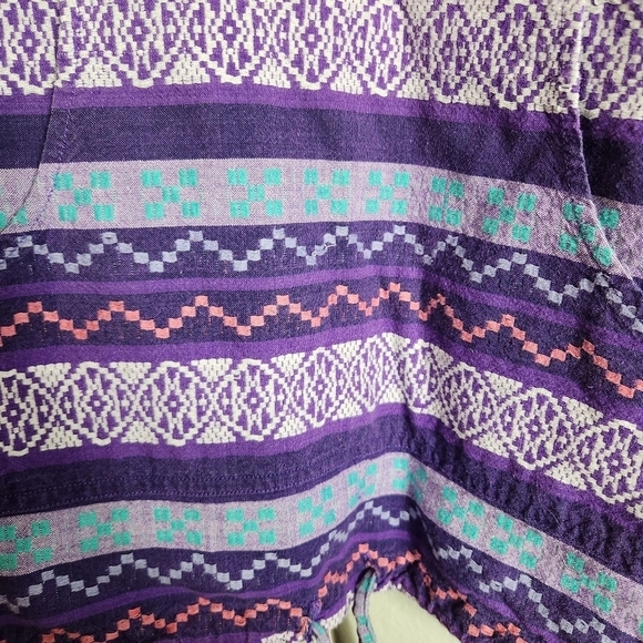 Paris Sport Club Vintage Lightweight Cowlneck Aztec Pullover-Size OSFM - Picture 5 of 7